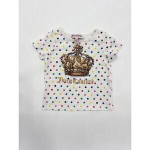 Juicy Couture Baby T-Shirt Tee Sparkly Crown 6-12M 6-12 Months